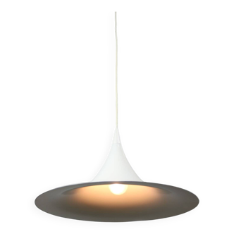 Danish White Trumpet Pendant Lamp by Claus Bonderup & Torsten Thorup