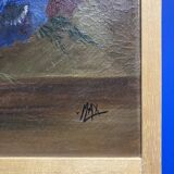 Oil on canvas with a bouquet of flowers, signed and framed