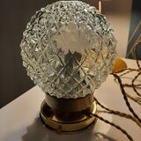 Lampe à poser globe vintage diamant