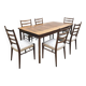 Vintage Dutch design dining set ladder back chairs & table
