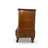 Commode italienne Art déco en ronce de noyer, années 1920
