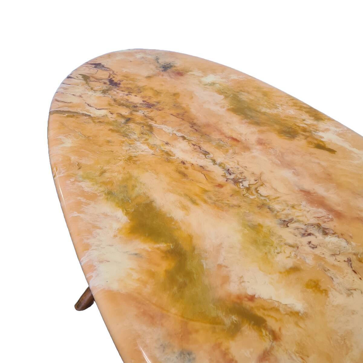 Vintage Design Oval Coffee Table, 1960s