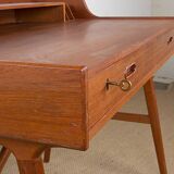 Danish teak desk, model 56, by Arne Wahl Iversen/Vinde Mobelfabrik.