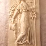 Bas-relief, museum replica, dancing maenad, ancient Greece, handmade plaster cast