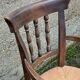 Pair of antique straw-seated armchairs