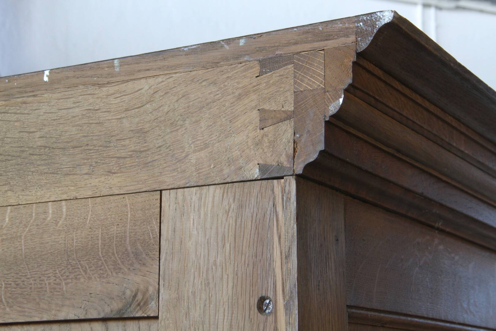 Vintage 1930s Solid Oak Danish Brutalist / Formhouse Cabinet
