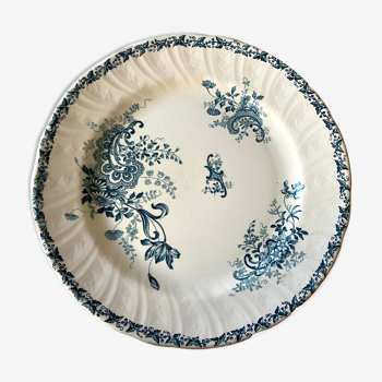 Flat porcelain plate Badonviller model Trianon