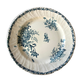 Flat porcelain plate Badonviller model Trianon