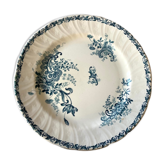 Assiette plate en porcelaine Badonviller modèle Trianon