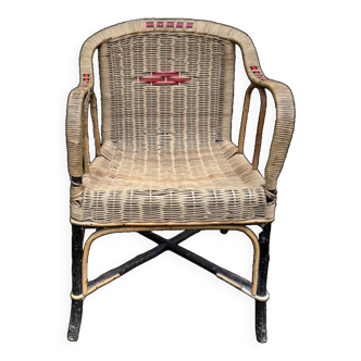 Rattan armchair