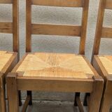 rustic solid oak chairs