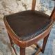 Chaise française ancienne en hêtre – Début 1900 – Dossier courbé massif