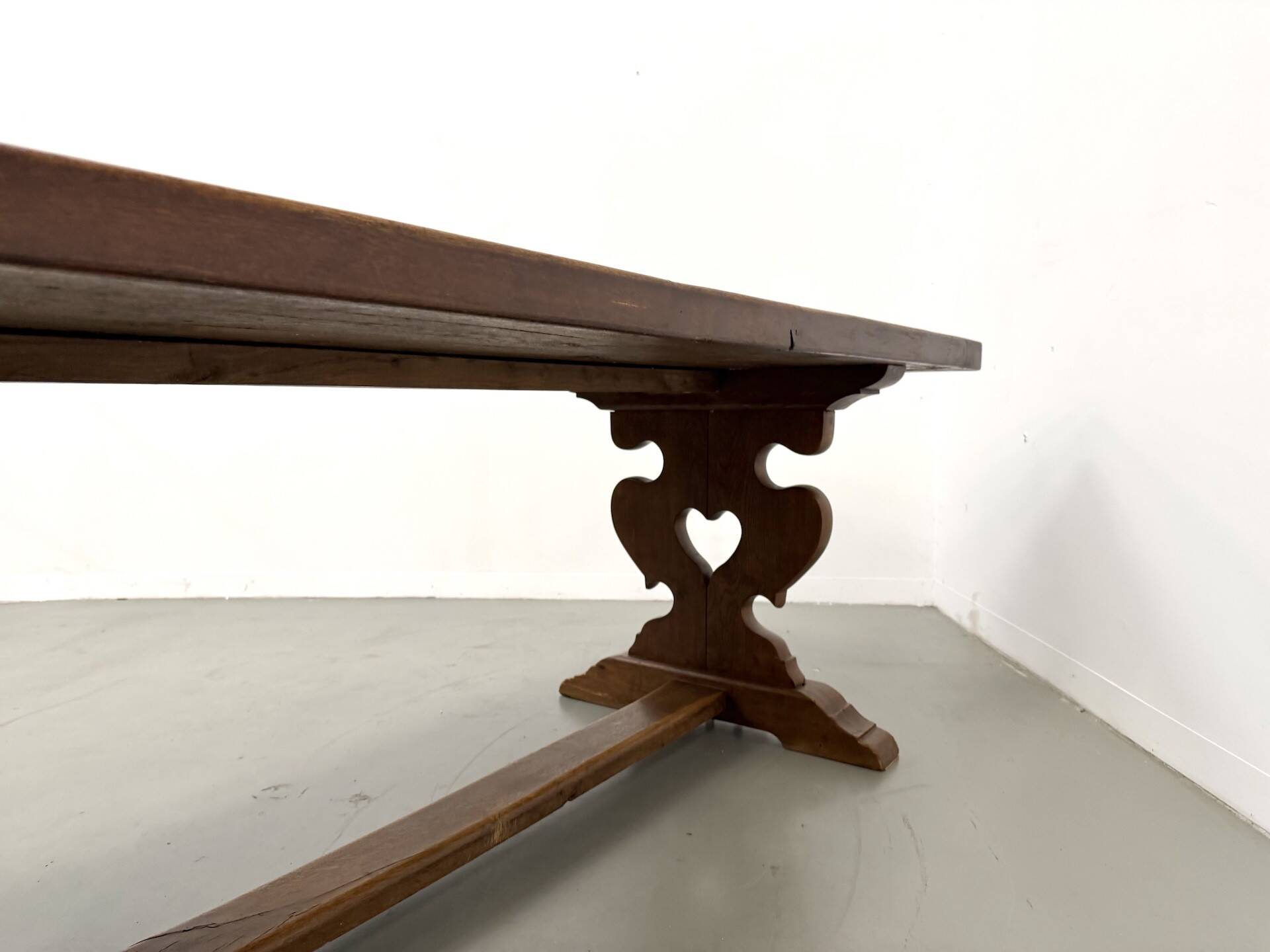 Table de monastère en chêne, circa 1900