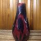 Old soliflore vase ceramic red blue black 70s vintage #a411