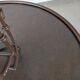 French Floor Lamp with Spiral Staircase, iron and brass, Mid-Century