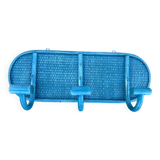 Rattan wall coat rack