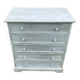 Commode vintage patine blanche
