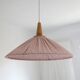 Suspension ELEONORE — 60 cm, lin et coton rayé terra