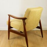 Light Yellow GFM63 Lounge Chair by J. Kedziorek, 1970s