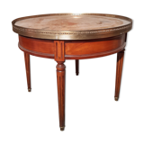 Marble and cherry hot water bottle table