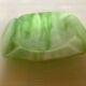 Green glass paste ashtray/trinket tray
