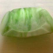 Vide poche cendrier pâte de verre verte