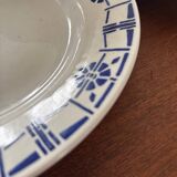 Set of 5 old earthenware plates Céranord St Amand - Made in France