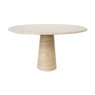 Travertine ircular dining table