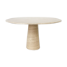 Travertine ircular dining table