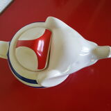 Blue-striped elephant teapot