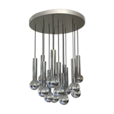Lustre cascade 15 feux de Raak Hollande. 1960