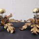 Gilded hand-forged Florentine wall lamp Hans Kögl style, Italy