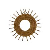 Mirror in rattan vintage 44cm