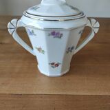 Porcelain sugar bowl with floral decoration