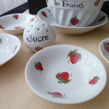 Porcelain strawberry service Philippe Deshoulières