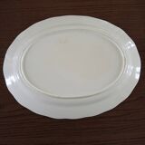 Ancien Grand Plat de Service Ovale - Décor Paon