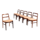 Arne Vodder model 430 dining chairs rosewood Sibast Mobler Denmark 1960