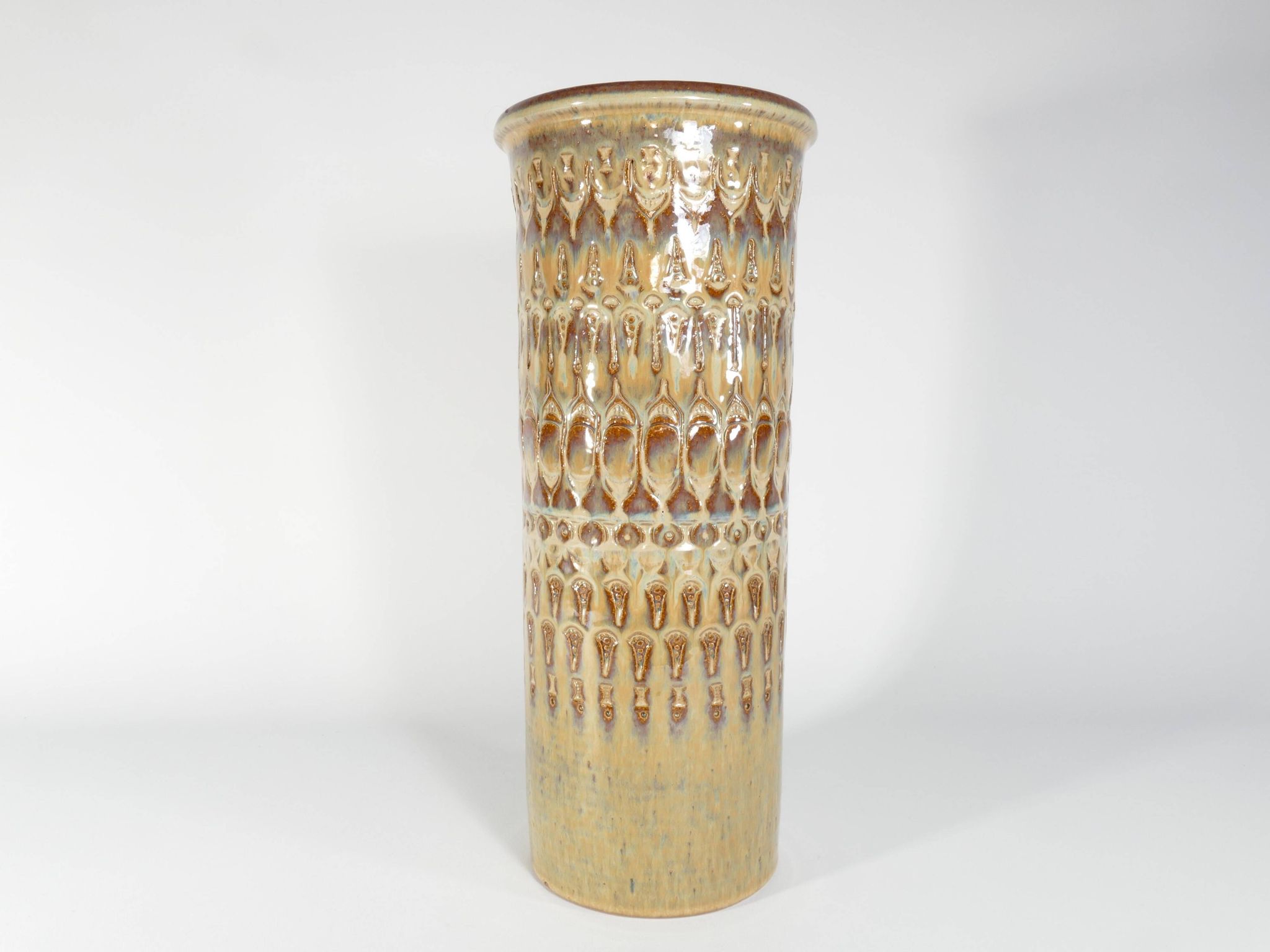 Vase de sol en grès moderne scandinave, "3119" Søholm Stentøj, années 1960.