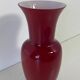 Italian Red and White Murano Glass Vase by Venini