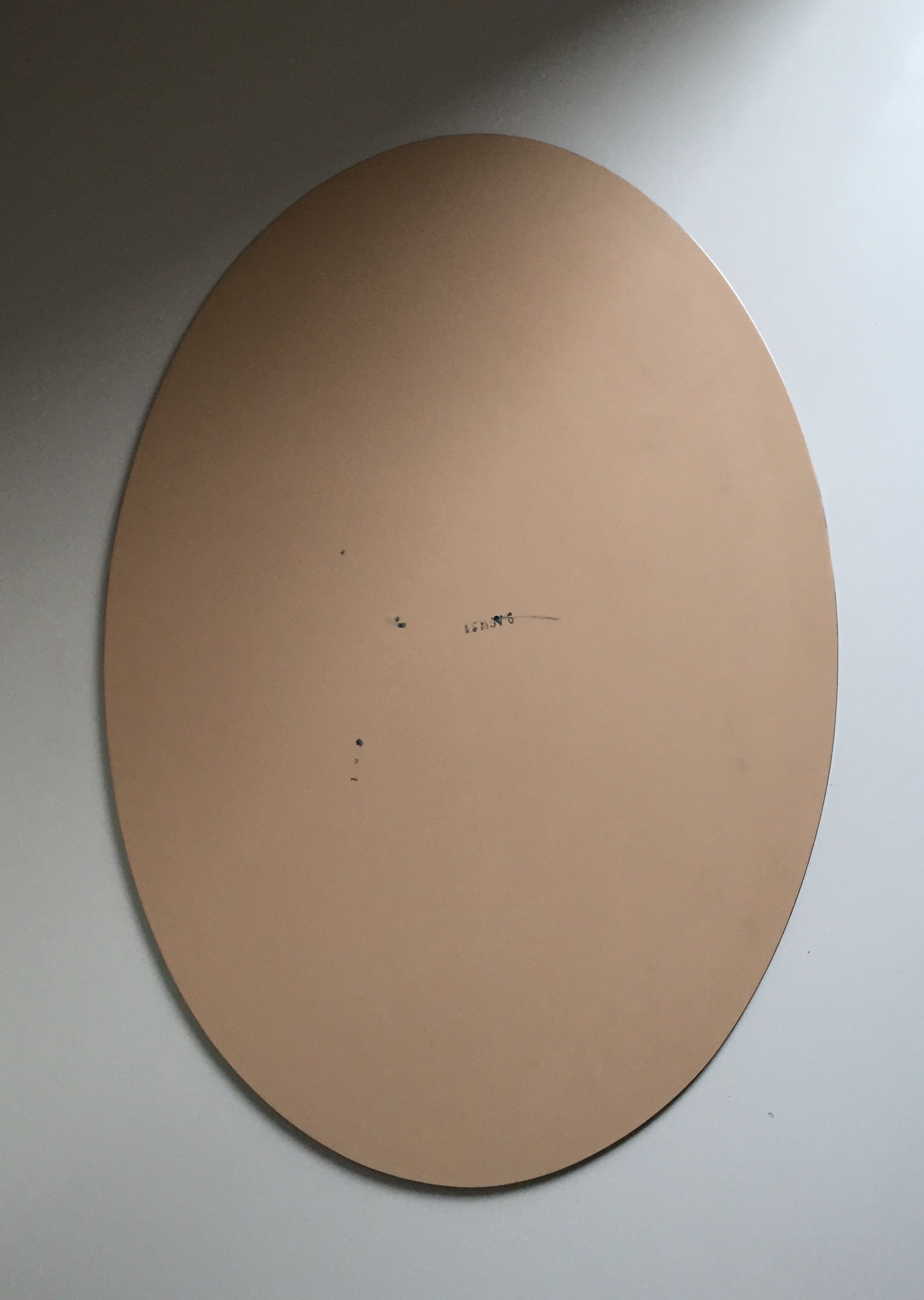 Vintage mirror bevelled oval, France, 1970 - 92 x 62.5 cm