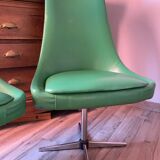 Paire de fauteuils en Skaï - années 60