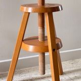 Vintage Solid Beech Screw Stool