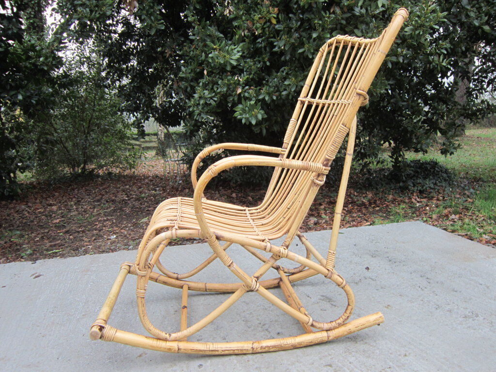 Rocking rattan 60s