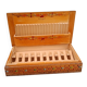 Bulgarian wooden cigarette box, pyrographed and hand-painted.