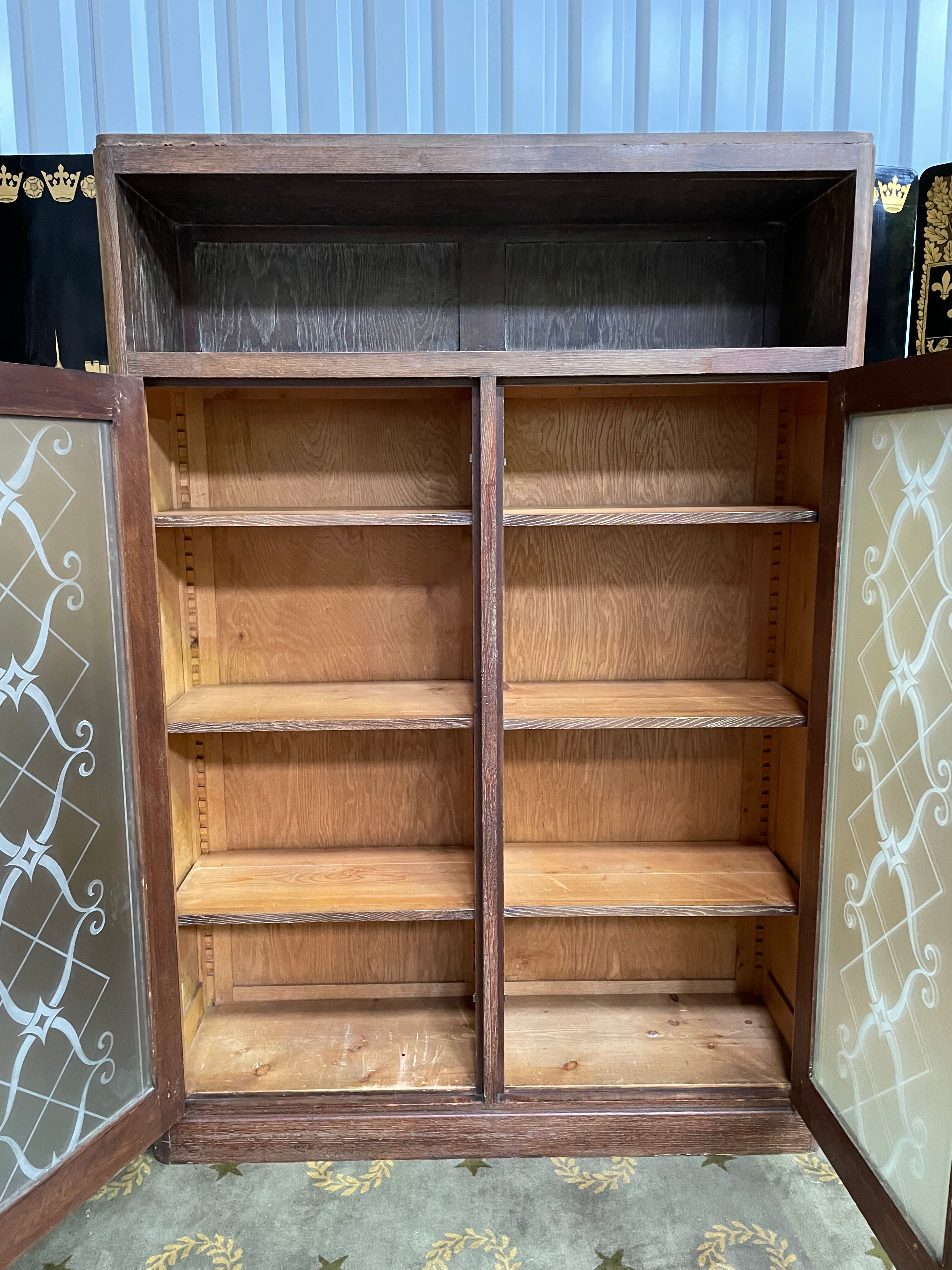 Solid oak bookcase 1940/1950