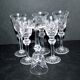 Series of 6 diamond cut crystal liqueur glasses Cristallerie Lorraine Lemberg 11cm
