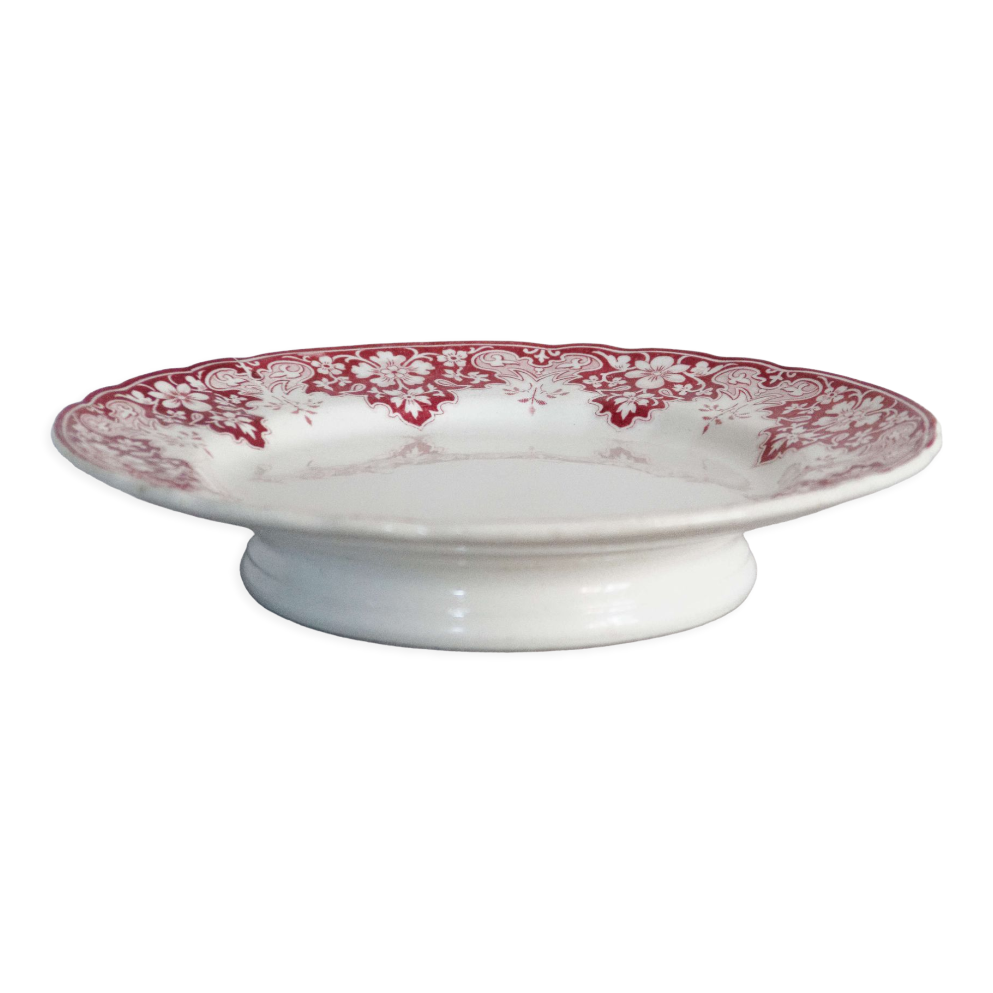 Plate on iron earth stand sarreguemines model louvois