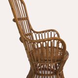 Rattan chair by Dal Vera, Italy 1950