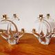 Schneider pair of vintage Crystal candlesticks