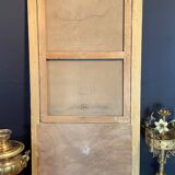 Late 19th century trumeau fireplace mirror painting signed Carlier country path